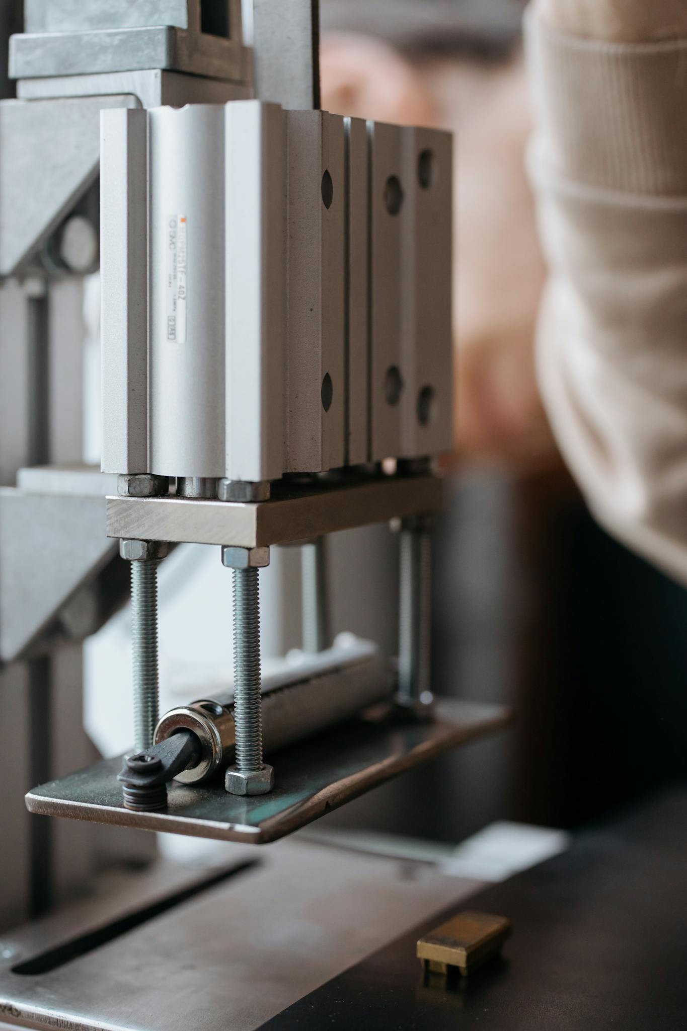 A Stainless Machine in Close-up Shot